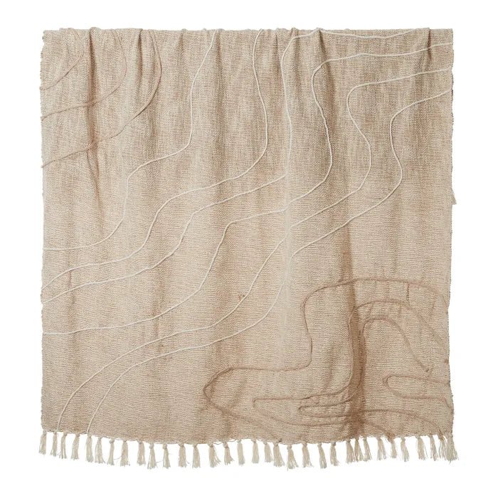Skye Cotton Throw Natural 125 x 150cm