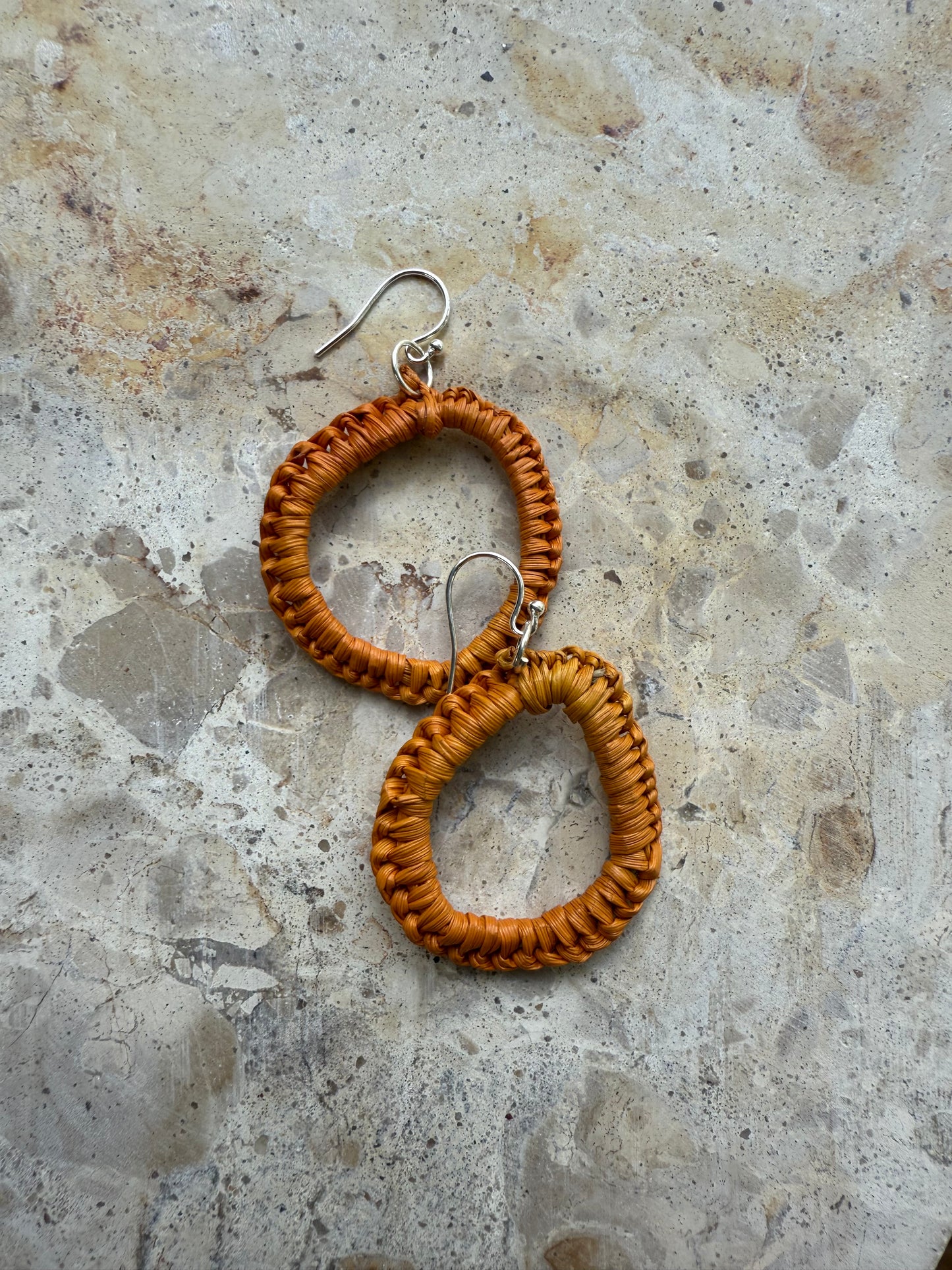 Woven Pandanus Earrings 70mm - Linda Garnarradj