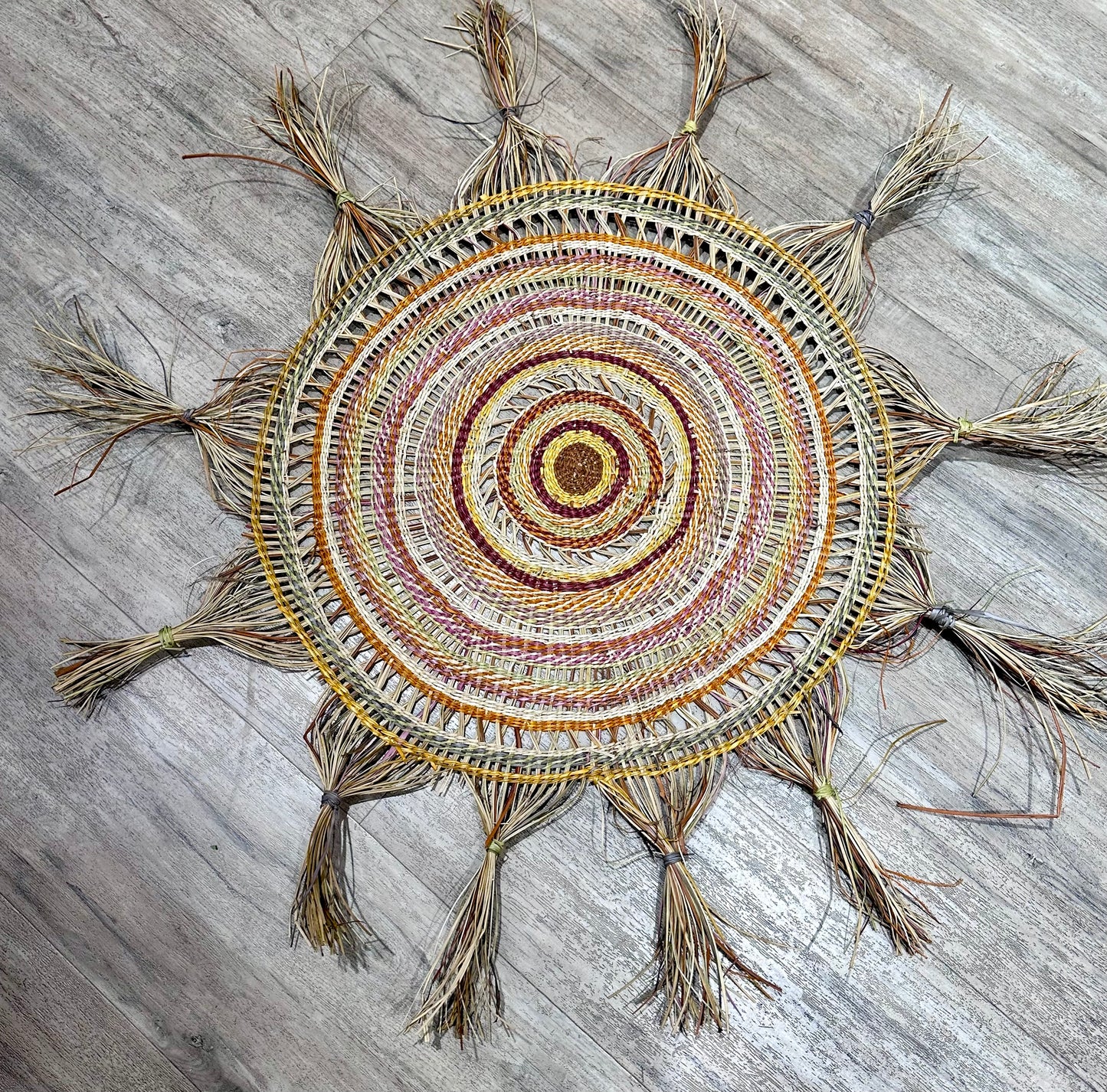 Traditional Hand Woven Pandanus Wall Hanging - Dianne Nalorman