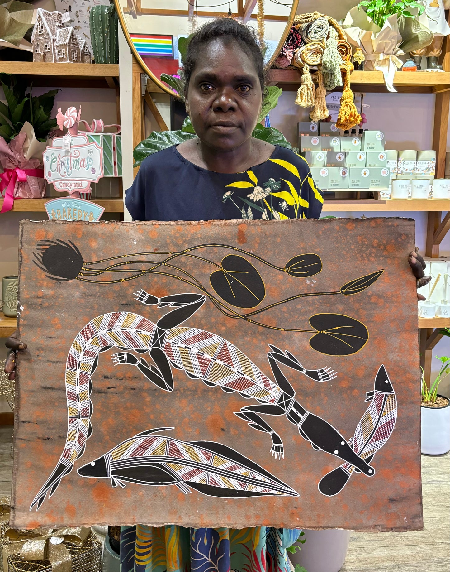 'Crocodile Hunting Barramundi' - Anita Nabegeyo