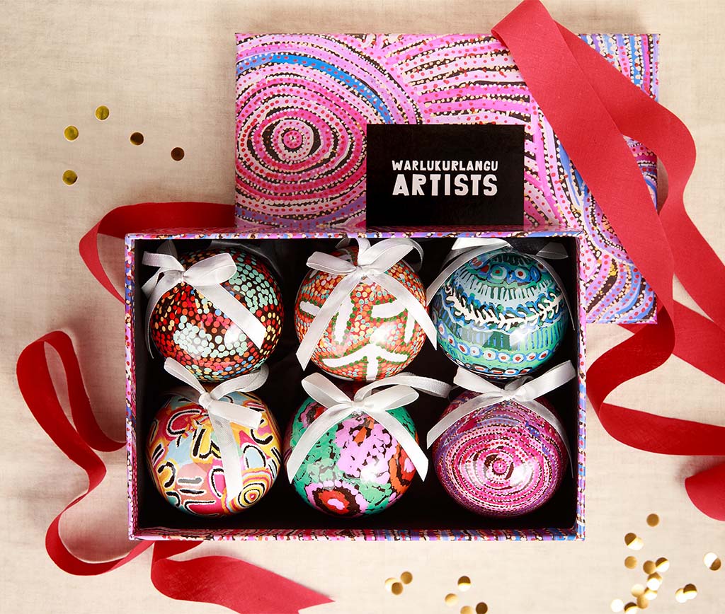 Christmas Baubles 6pk Indigenous Designed