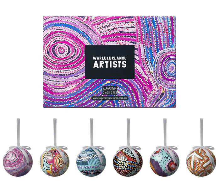Christmas Baubles 6pk Indigenous Designed