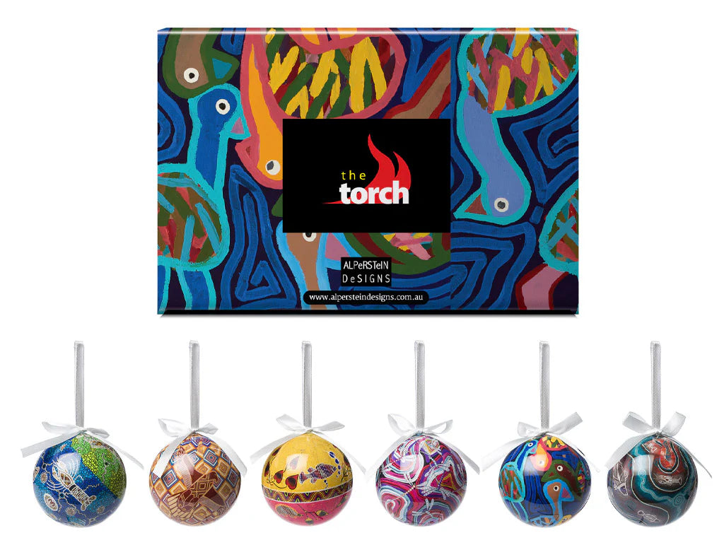 Christmas Baubles 6pk Indigenous Designed