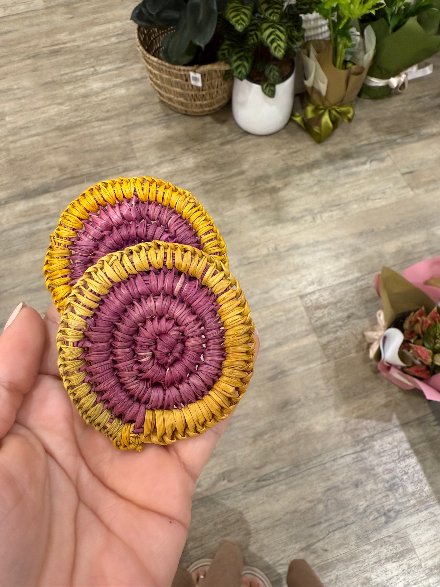 Woven Pandanus Earrings - Bernadette Namarnyilk