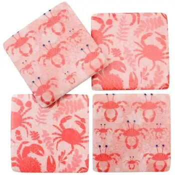 Coasters S/4 Red Crab