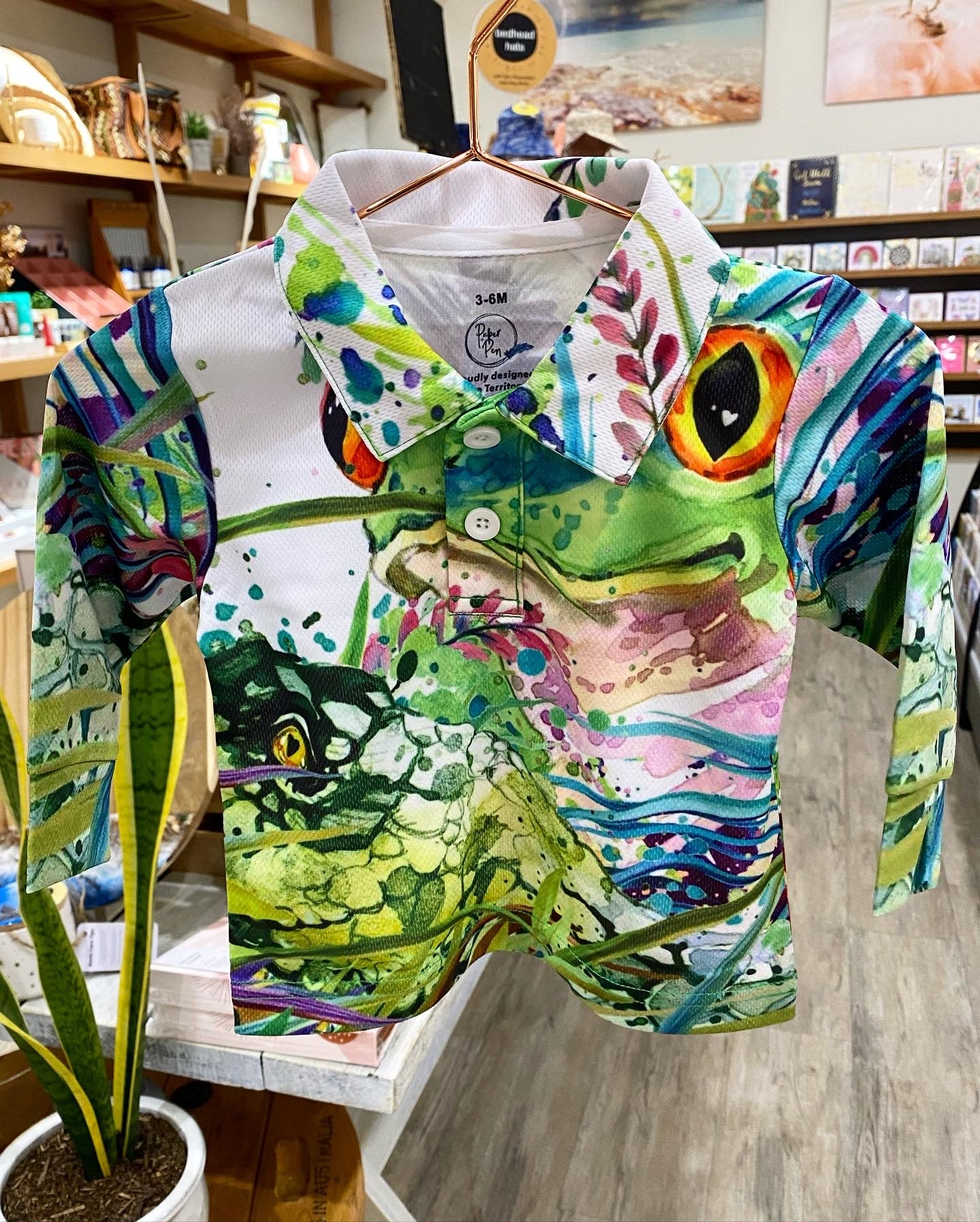 Kids Fishing Shirt Frog / Buffalo