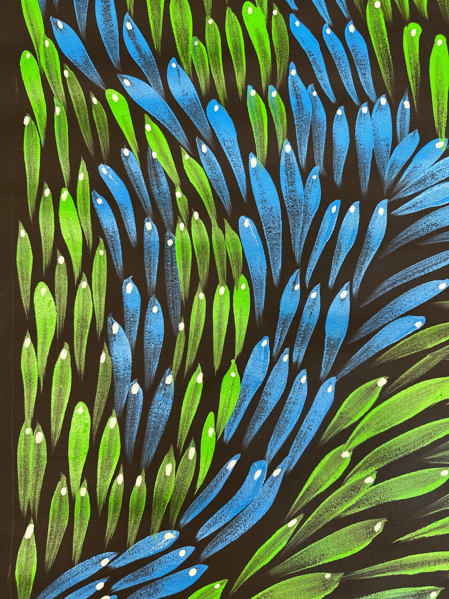 ‘Blue and Green Fish Painting’ - Les Huddleston Lipwurrunga