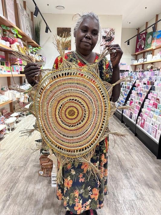 Traditional Hand Woven Pandanus Wall Hanging- Dianne Nalorman