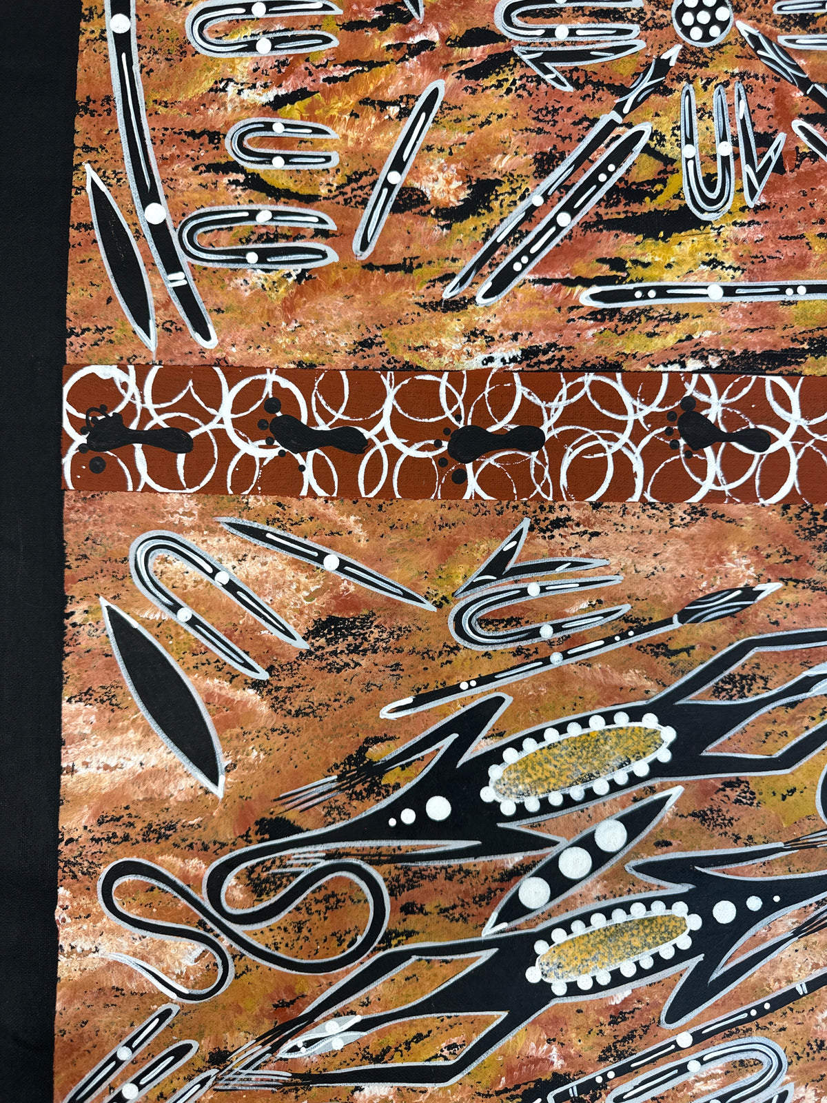 ‘Men and Women Sitting Around Campfire’ - June Sultan Napanga