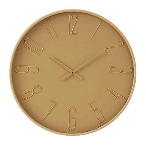 Evans Metal Clock 60cm Sand/Gold