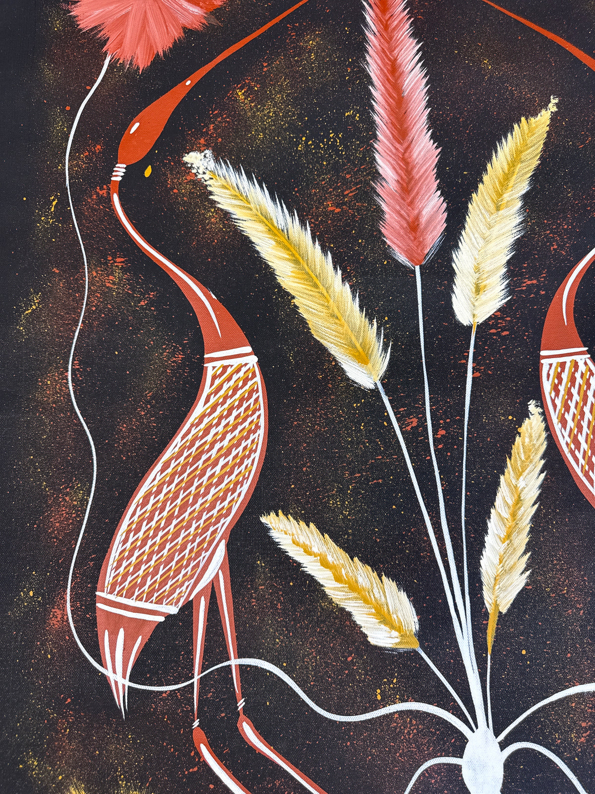 ‘Two Dancing Brolga's’ - Les Huddleston Lipwurrunga