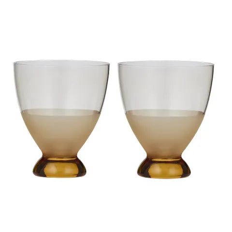 Hudson Glass Tumblers Amber / Clear