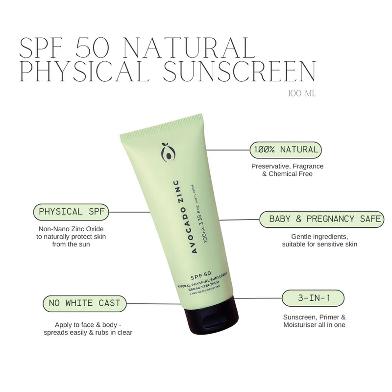 SPF 50+ Natural Physical Sunscreen