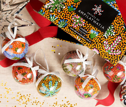 Christmas Baubles 6pk Indigenous Designed