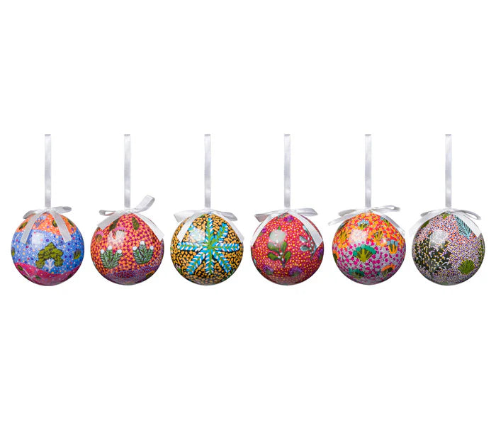 Christmas Baubles 6pk Indigenous Designed