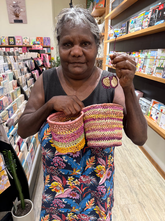 Hand Woven Traditional Basket - Josephine Maralngurra