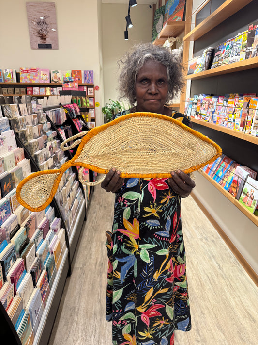 Hand Woven Pandanus Barramundi - Rosie Nabegeyo