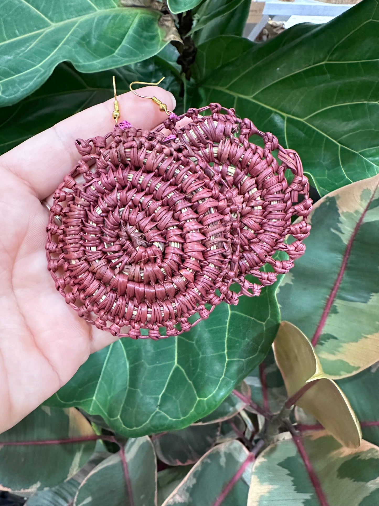 Hand Woven Pandanus Earrings - Dianne Nalorman