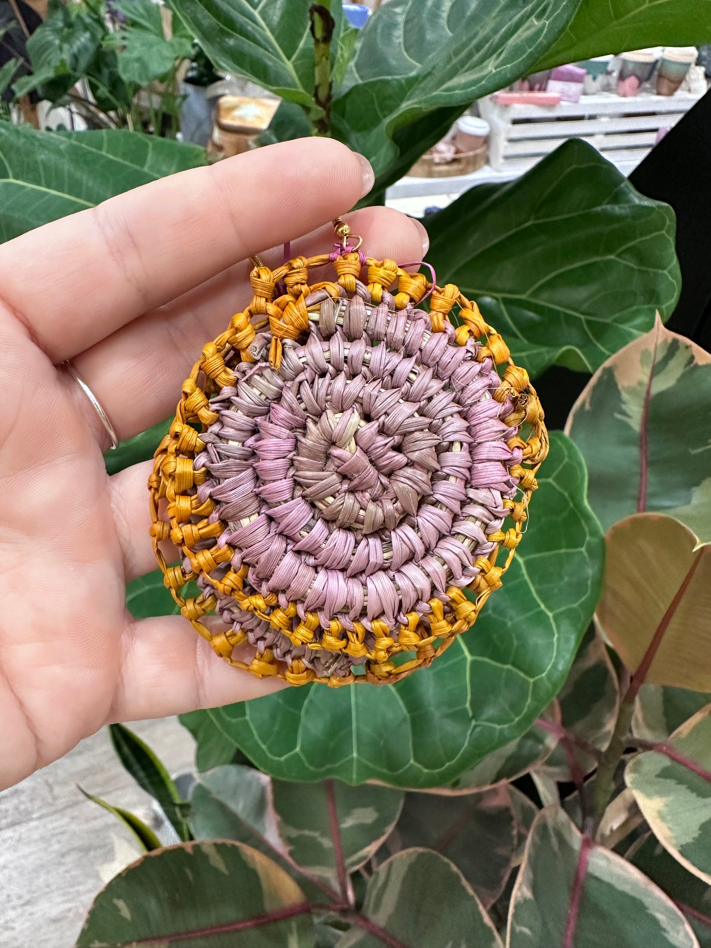 Hand Woven Pandanus Earrings - Dianne Nalorman