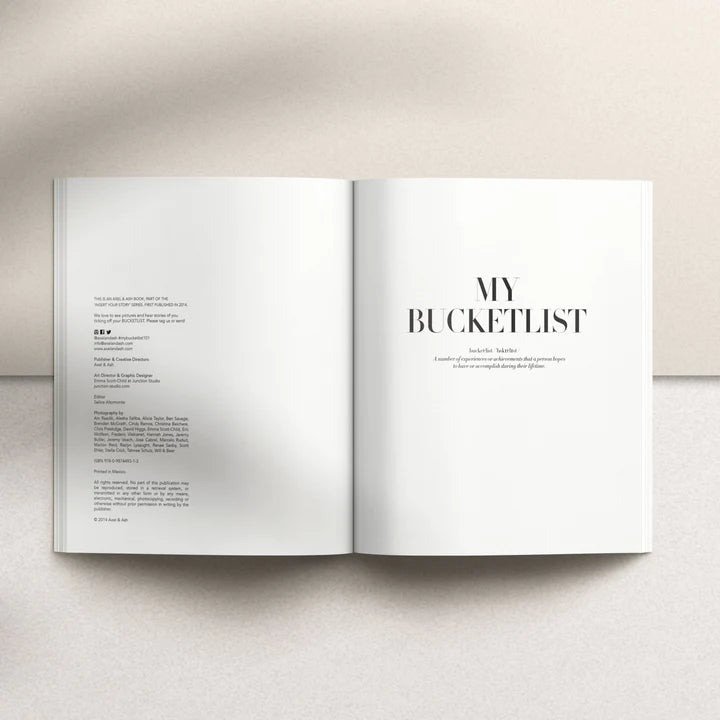 My Bucket List I Axel & Ash Journal