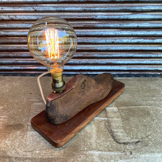 Vintage Shoe Last Lamp