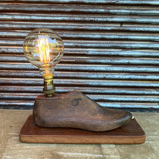 Vintage Shoe Last Lamp