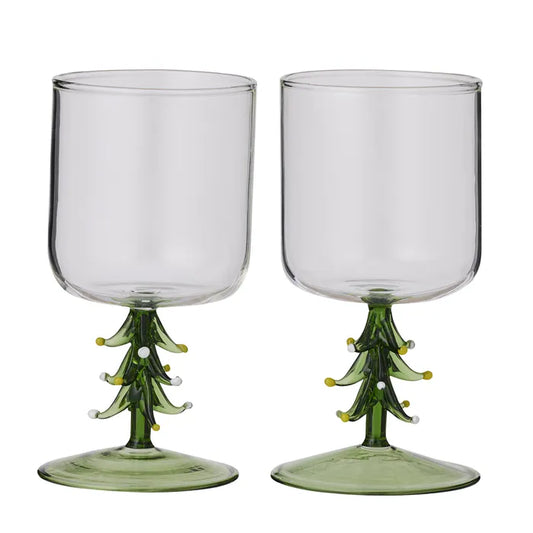 Christmas Tree Wine Glass Set2