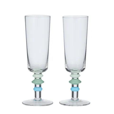 Tori Glass Flutes Set of 2