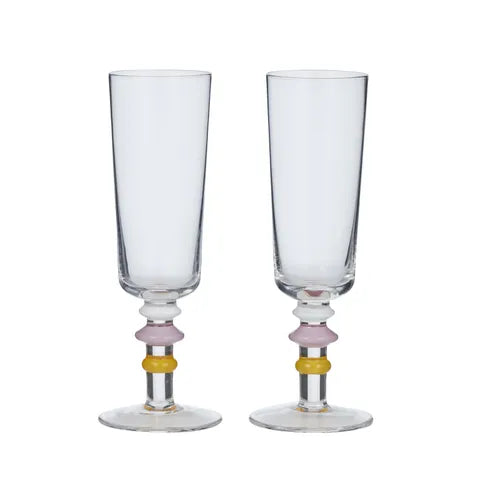 Tori Glass Flutes Set of 2